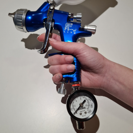 Regulator de presiune aer cu manometru mecanic, DeVilbiss HAV-501, montare pe furtun, cupla 1/4, maxim 11 bar [2]