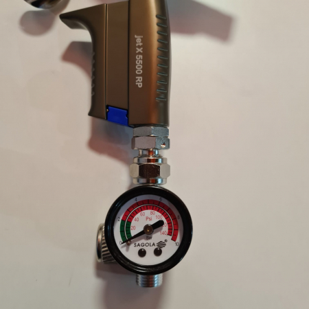 Regulator de presiune aer cu manometru mecanic, Sagola RC2, montare pe furtun, cupla 1/4, maxim 10 bar [1]