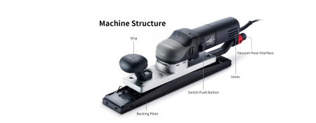 Rindea electrica, Shine Mate ES550-5 Electric Sander, talpa velcro, putere 600w, talpa 70 x 400 mm [1]