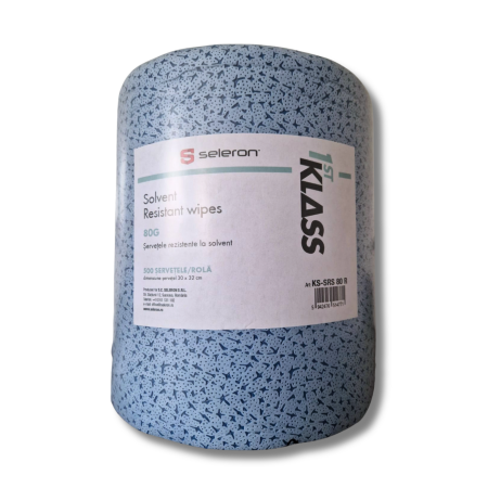 1. PISTOALE VOPSIT - Rola servetele, Klass SRS, 500 servetele rezistente la solvent, culoare albastru, dimensiune 320x300 mm