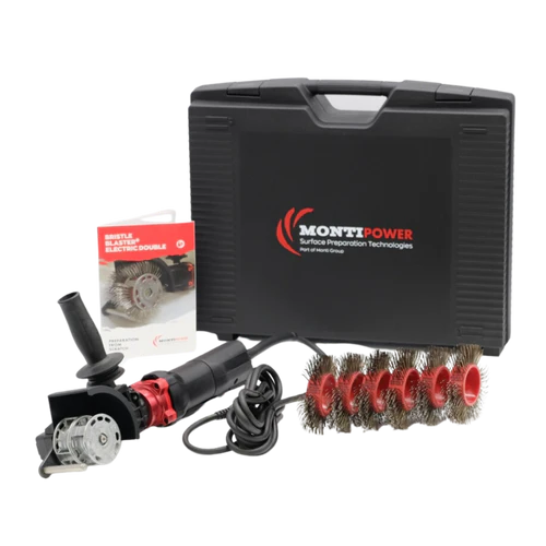 Curatat suprafate - Scula electrica, Bristle Blaster® Ultimate Electric Double SE-1300-W-BMC, sablare cu perii, 2300 rpm
