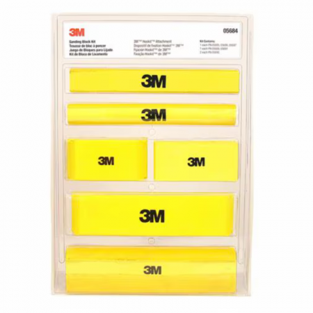 3. SCULE - Set bloc de slefuit manual, 3M™ 05684 Hookit Gold, velcro fara aspirare