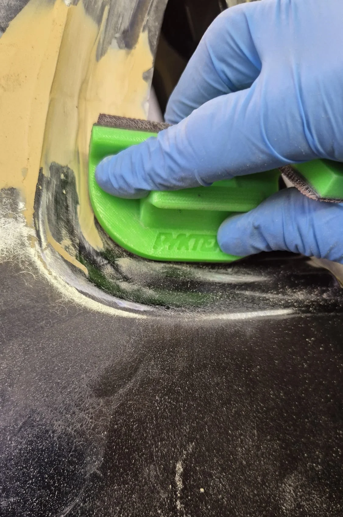 Set blocuri de slefuit, Pyktek Italia PKMP25, cu prindere velcro 3 piese + sablon taiat abraziv [7]