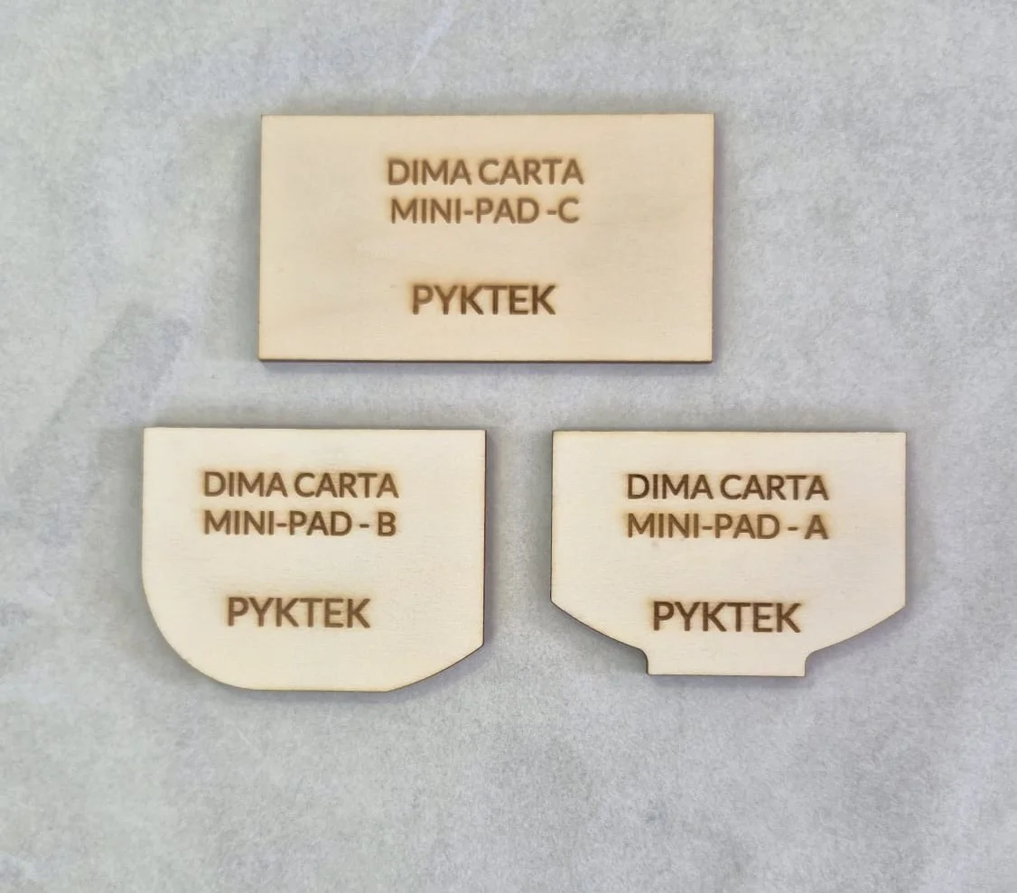 Set blocuri de slefuit, Pyktek Italia PKMP25, cu prindere velcro 3 piese + sablon taiat abraziv [10]