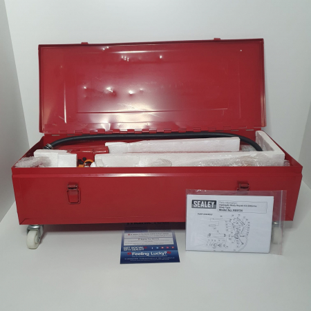 Set presa hidraulica tinichigerie, Sealey RE9720, cilindru hidraulic de 20 tone, contine accesorii pentru tinichigerie [6]