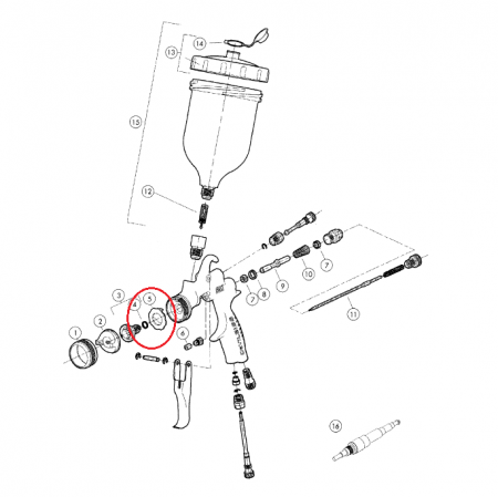 Set reparatie, DeVilbiss K-5030, pistol vopsit DeVilbiss FLG-G5 [1]