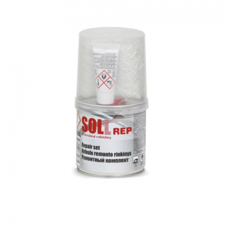 Rasina si fibra de sticla - Set reparatie firba de sticla cu rasina, Soll SG7, contine intaritor, gramaj 0.25 kg