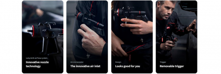 Set reparatie pistol vopsit, SATAjet®, duza + ac + fluture, pentru SATAjet® Jet X toate variantele [4]