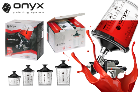 Sistem pahare aplicat vopseaua, Serwo Group Onyx, set complet 50 buc, gramaj la alegere 200 ml / 400 ml /600 ml / 800 ml [2]