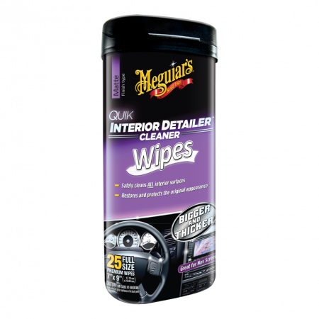 2. CONSUMABILE - Servetele detailing rapid, Meguiar's Quik Interior Detailer, pentru interior auto, set 25 bucati
