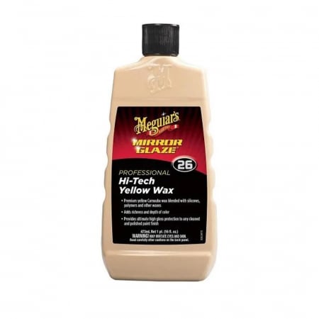 2. CONSUMABILE - Ceara auto, Meguiar's Mirror Glaze Hi-Tech Yellow Wax, gramaj 473 ml