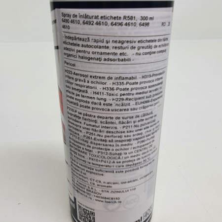 Spray FORCH R581, pentru înlăturat etichete, cantitate 300ml [1]