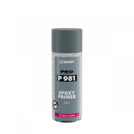 Spray Primer - Spray epoxy primer, HB Body P981, culoare gri, cantitate 400 ml