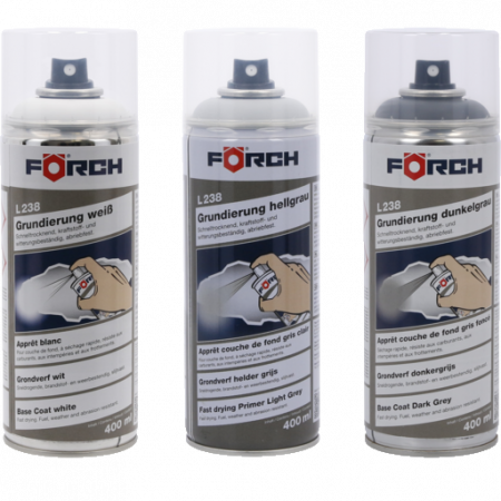 Spray Primer - Grund cu uscare rapida, Forch L238, culoare alb / gri, gramaj 400 ml