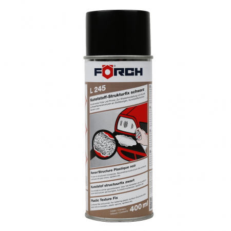 2. CONSUMABILE - Spray remediere plastic, Forch L245, pentru plastic, culoare negru, cantitate 400 ml