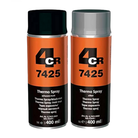 Vopsea Spray - Spray vopsea, 4CR 7425, culoare argintiu / negru, rezistenta la 800 °C cantitate 400 ml