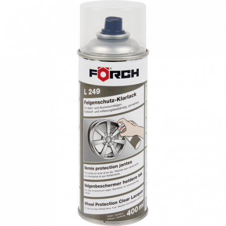 2. CONSUMABILE - Spray lac, Forch L249, culoare transparent, pentru jante, cantitate 400 ml