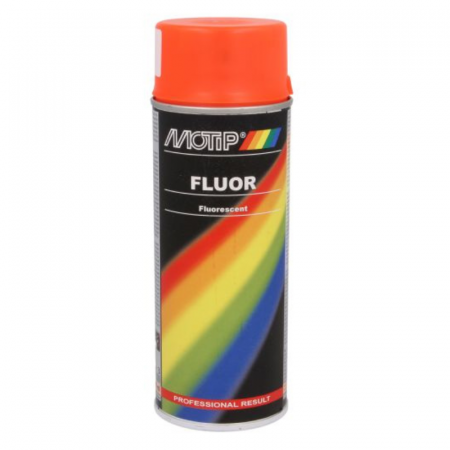 2. CONSUMABILE - Spray vopsea, Motip Fluor, fluorescenta, culoare la alegere, gramaj 400 ml