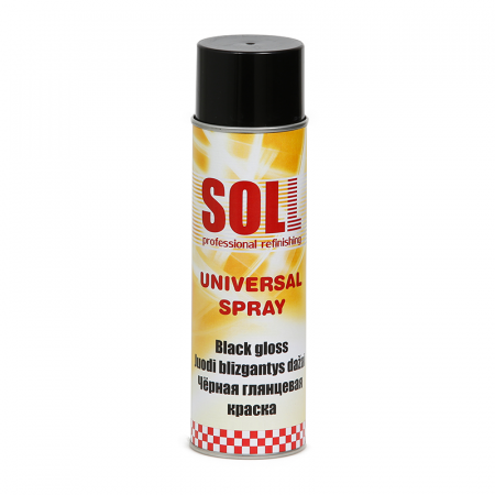 Spray vopsea, Soll 700009, culoare negru lucios, cantitate 500 ml [0]