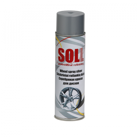 2. CONSUMABILE - Spray vopsea, Soll S700003, culoare argintiu pentru jante, cantitate 500 ml