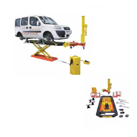 Stand redresat caroserii, Termomeccanica GL Maxi Bull, capacitate maximă 3000 kg, greutate 780 kg [3]