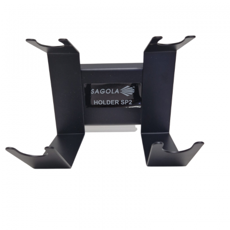 Suport pistol - Suport dublu pentru pistol de vopsit, Sagola 40000246, metalic cu suport magnetic, pentru 2 pistoale