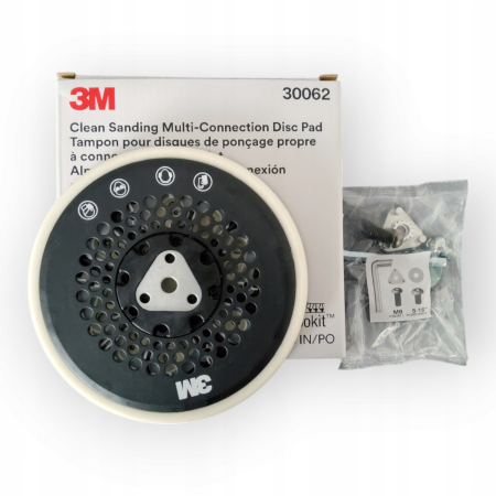 3. SCULE - Taler velcro, 3M™ Hookit™ 30062 Clean Sanding Multi-Connection Disc Pad, 53 gauri, cu plasa absorbanta, diametru 150 mm