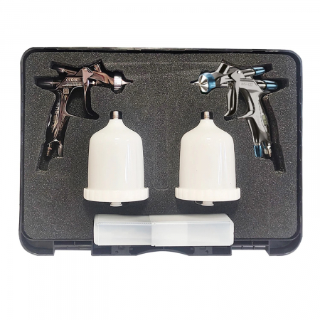 Pachete promotionale - Valiza pistoale de vopsit, Anest Iwata WS400 Seria 2 Digital, BFS + 1,2 HD, cupa plastic 600 ml
