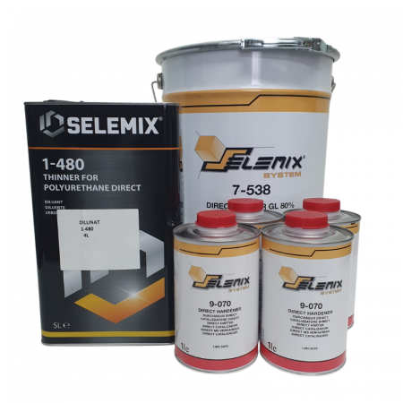 Vopsea direct pe metal, SELEMIX® Direct pe Substrat - DTM, dupa cod de culoare, cantitate 100 ml vopsea + intaritor si diluant [1]