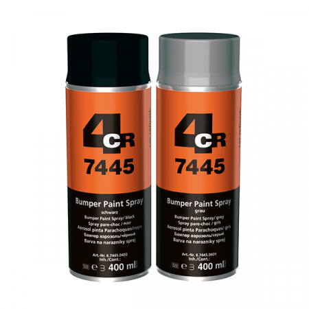 Vopsea Spray - Spray vopsea structurata pentru plastic, 4CR 7445 Bumper Paint, culoare gri / negru, cantitate 400 ml