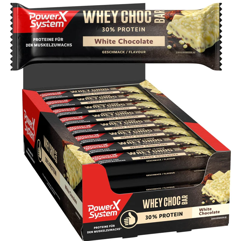 Baton Proteic POWER SYSTEM Whey Ciocolata alba 30% [2]