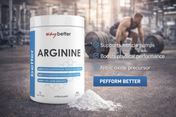 L-Arginină – pompare musculară și oxid nitric | Way Better [5]