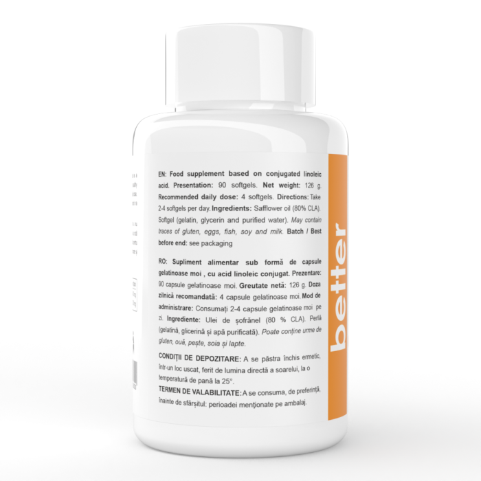 BETTER CLA 90 capsule - Controlul inteligent al grăsimii corporale | Way Better [2]