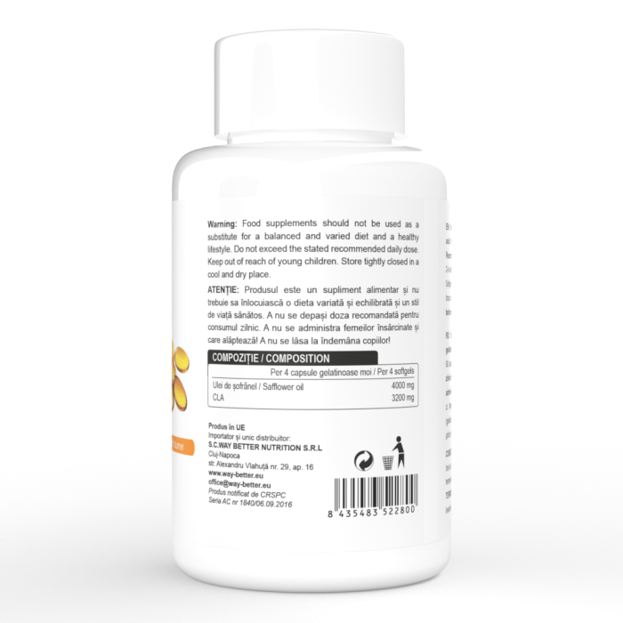 BETTER CLA 90 capsule - Controlul inteligent al grăsimii corporale | Way Better [3]