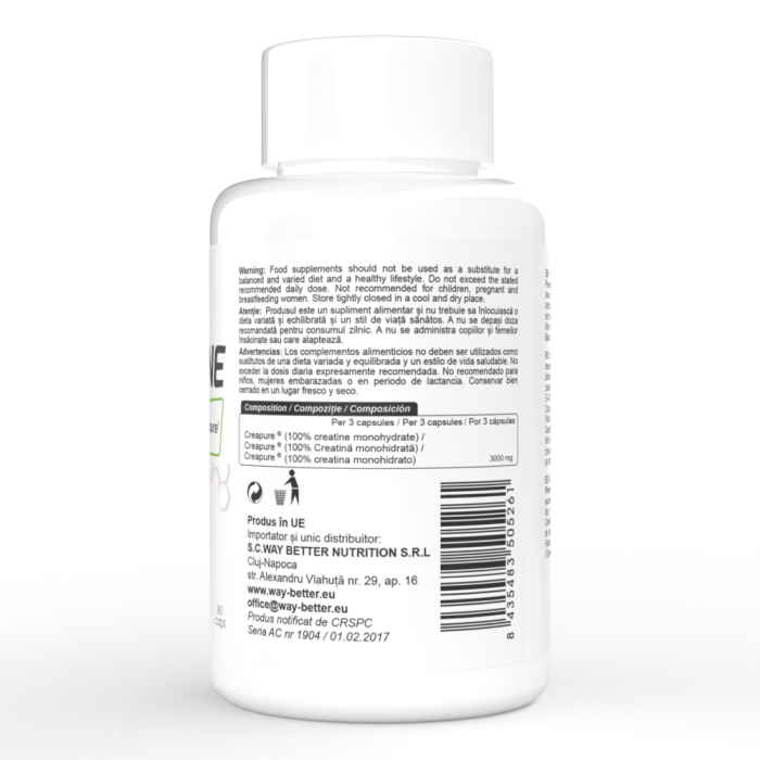 Creatină Creapure® 90 capsule – forță și masă musculară [4]