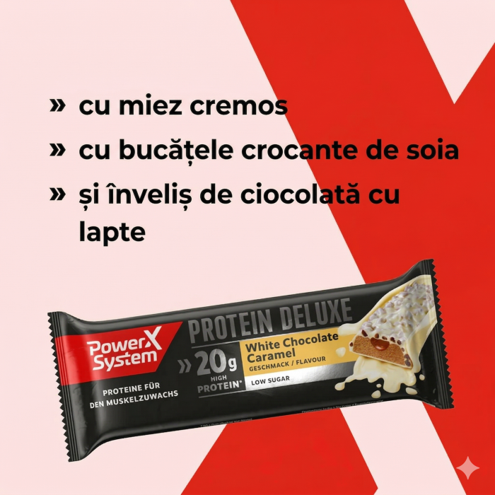 Protein Deluxe Bar – Baton proteic 20 g proteine (15 x 55 g) |Power System [3]