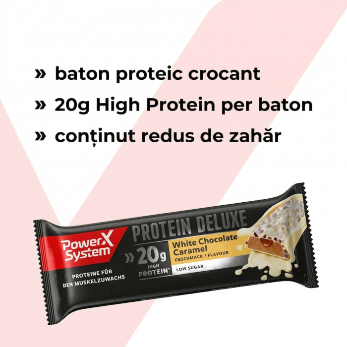 Protein Deluxe Bar – Baton proteic 20 g proteine (15 x 55 g) |Power System [2]