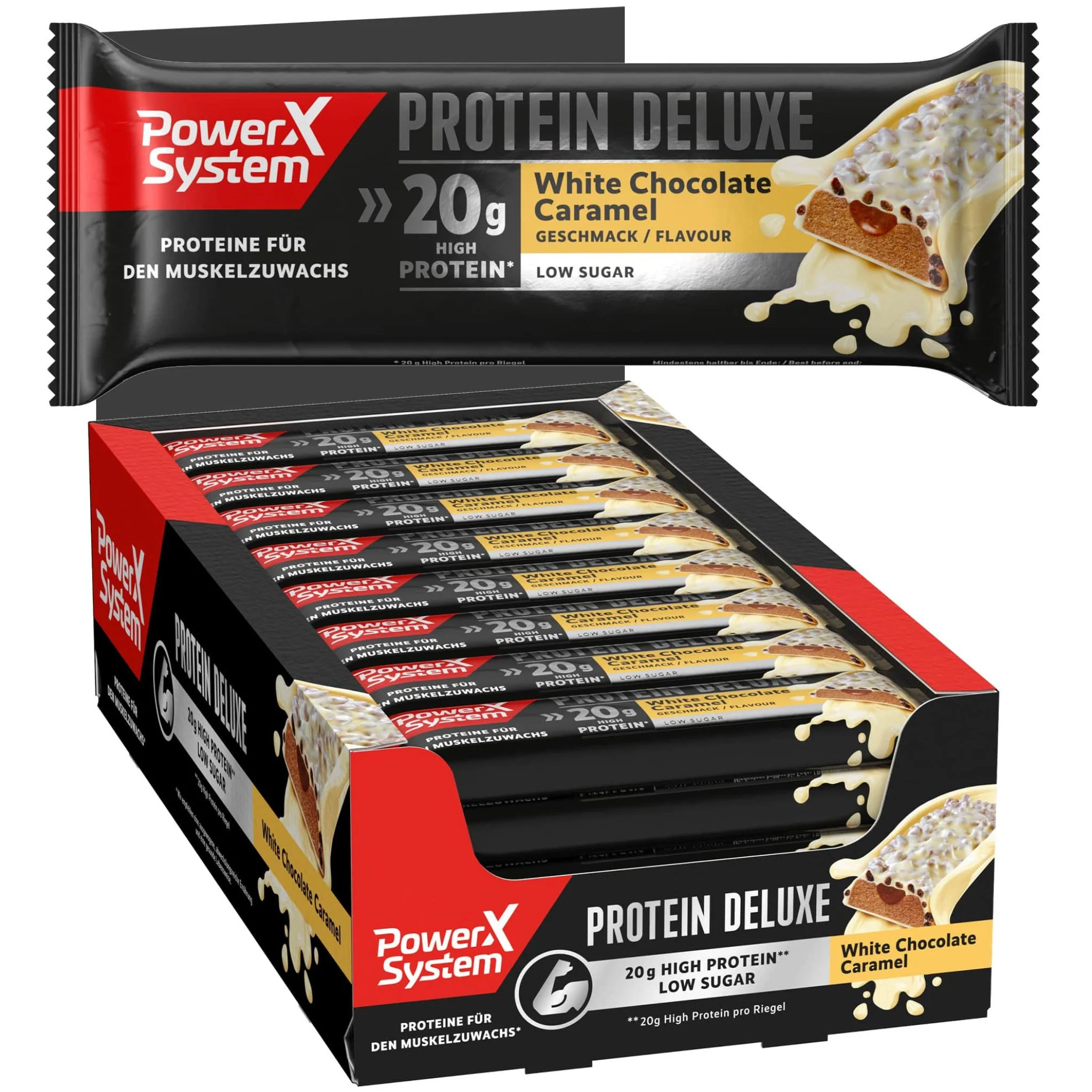 TOATE PRODUSELE - Protein Deluxe Bar – Baton proteic 20 g proteine (15 x 55 g) |Power System