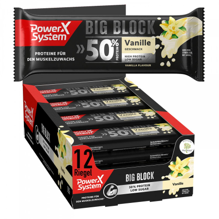 PRODUSE - Baton Proteic POWER SYSTEM Big Block 50% proteine