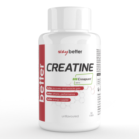 WAY BETTER - Creatină Creapure® 90 capsule – forță și masă musculară