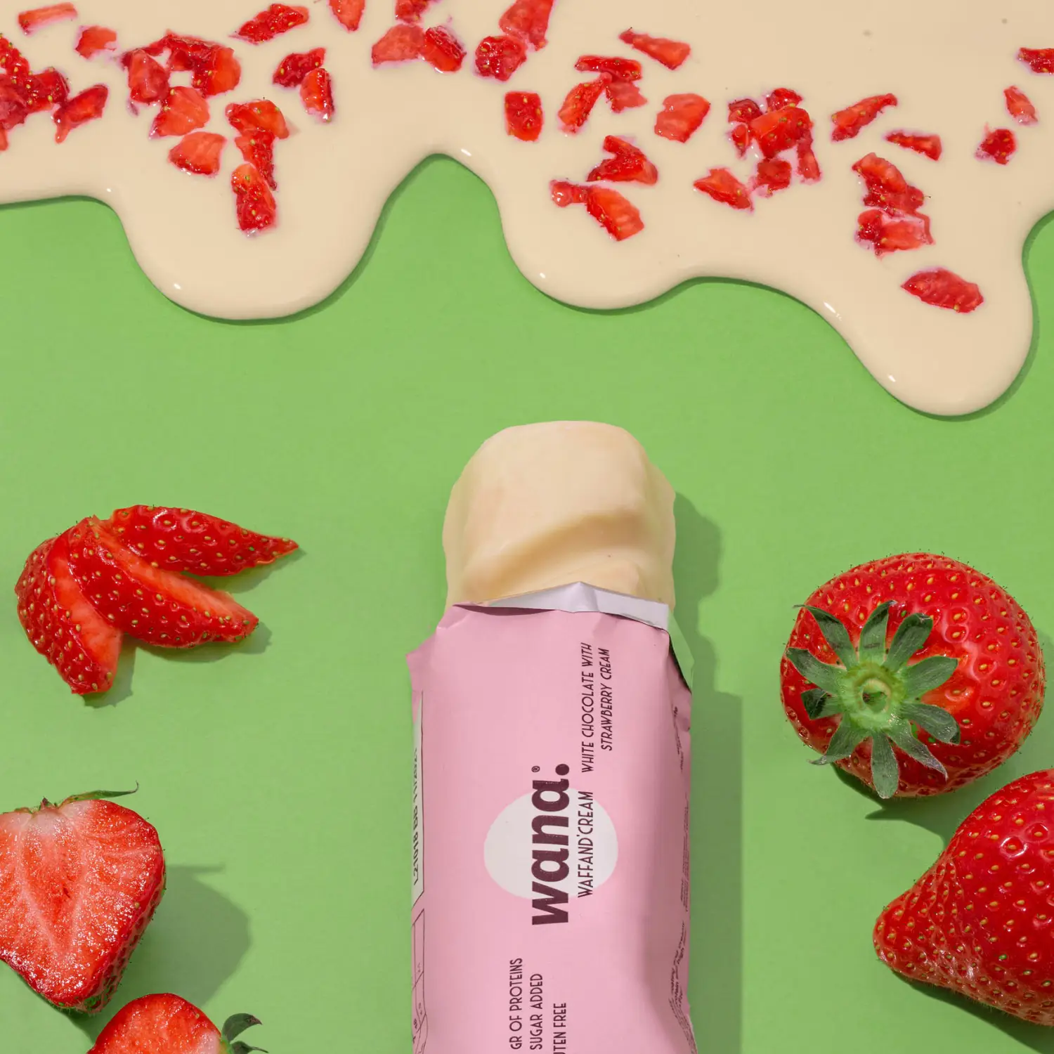BATOANE PROTEICE - Napolitană proteică WANA WAFF'AND CREAM- 43 g