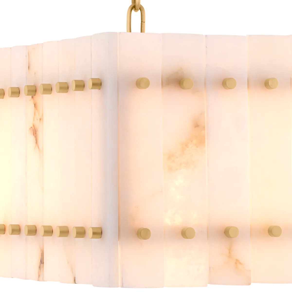 117008 Chandelier Ruby rectangular Antique brass finish | alabasters [2]