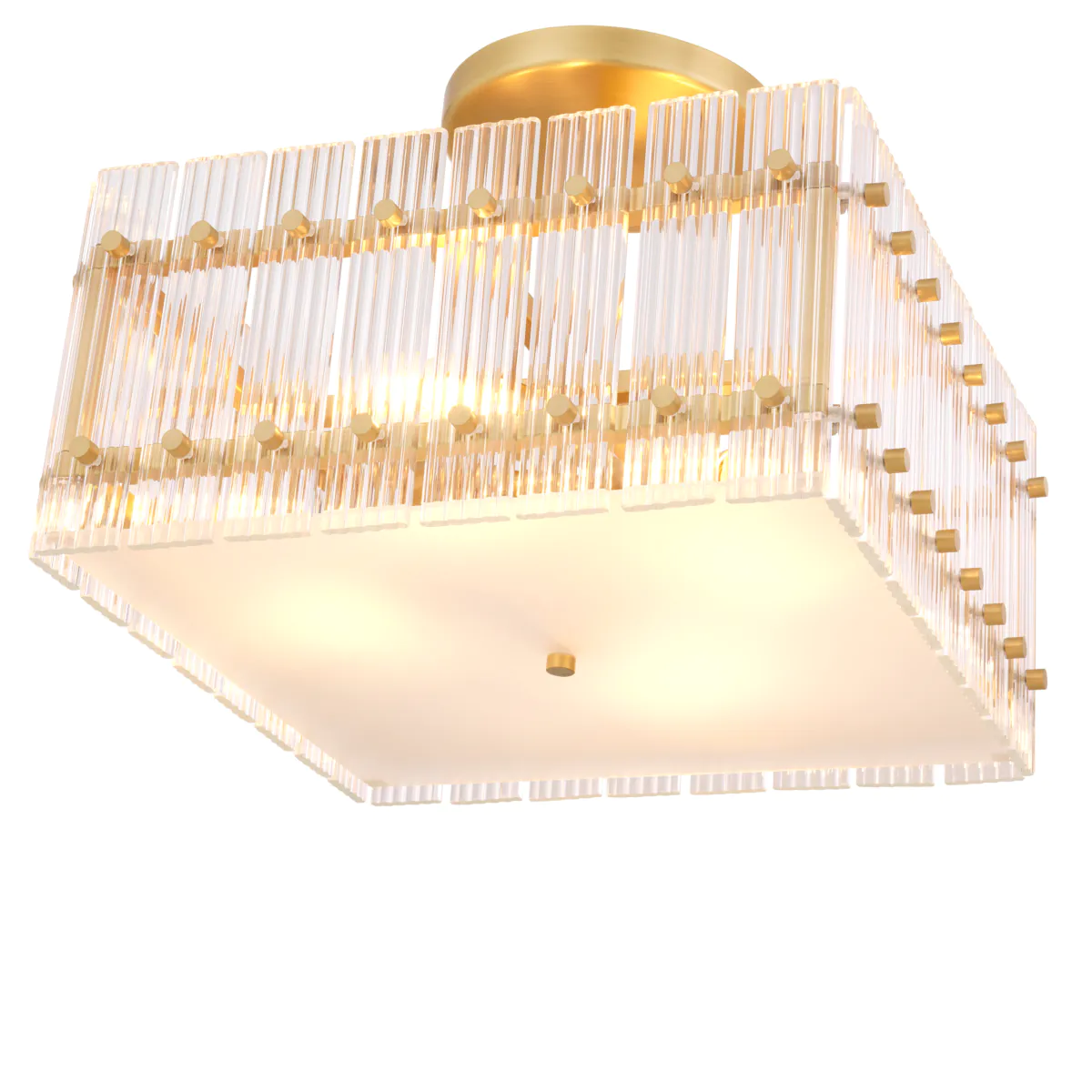 115249 Ceiling Lamp Ruby square Antique brass finish | clear glass | frosted glass [2]