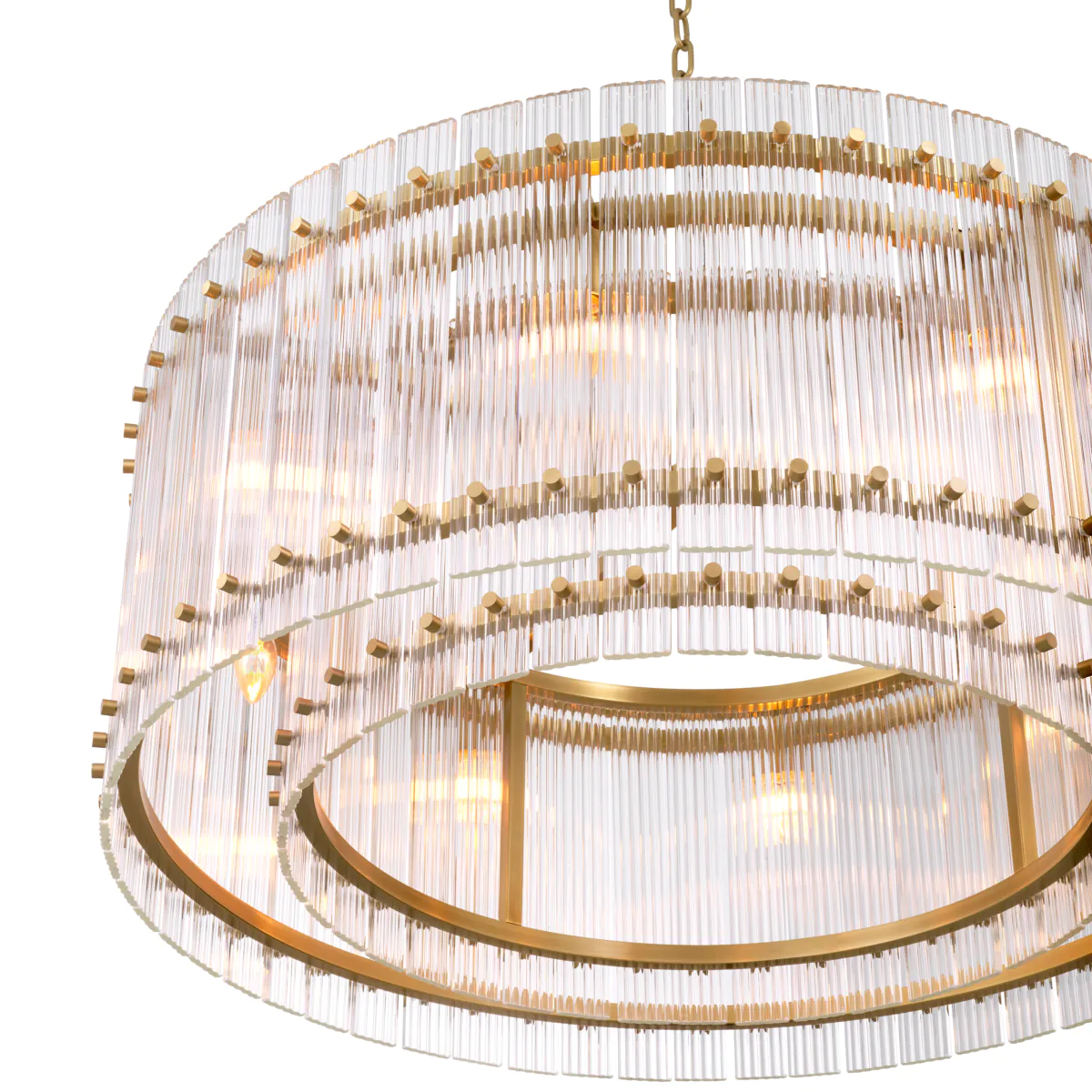 115313 Chandelier Ruby Single Antique brass finish | clear glass [4]