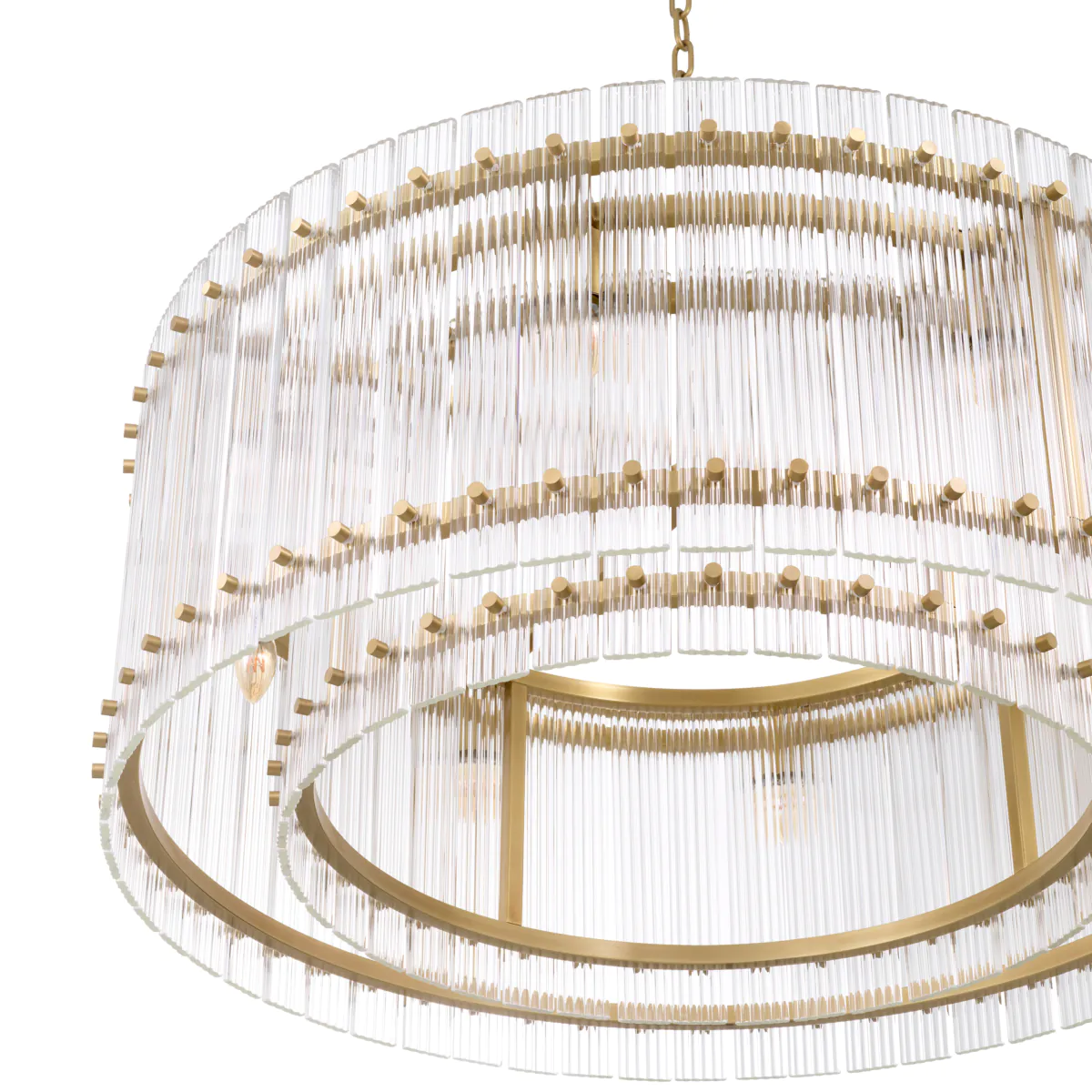 115313 Chandelier Ruby Single Antique brass finish | clear glass [5]