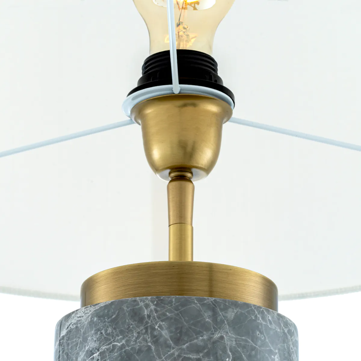 115999 Table Lamp Lxry Grey marble | antique brass finish [4]