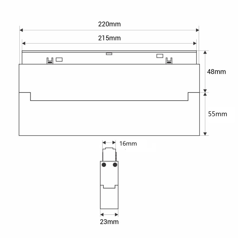 12W - DALI-2 dimmable CCT - white- Magnetic track LED OPAL Orientabil MAGNETIC - 48V [3]