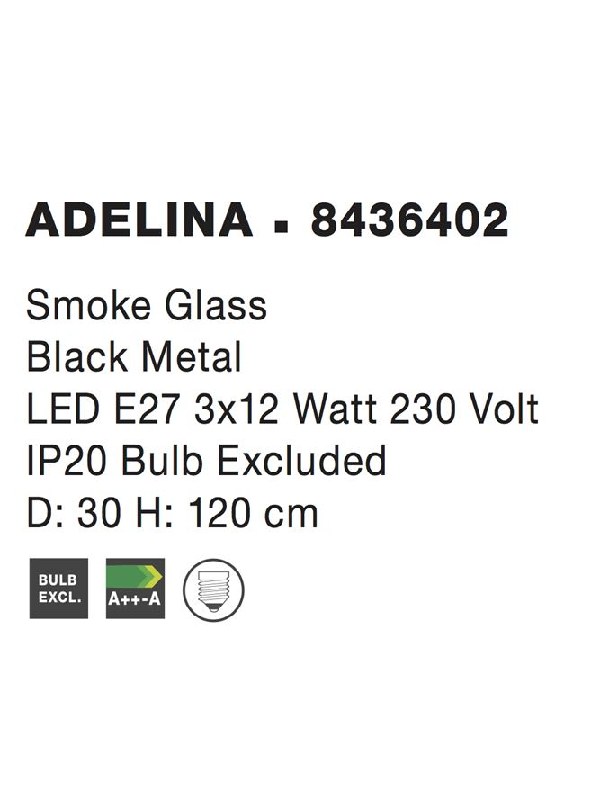 ADELINA suspensie SP3 - 8436402 - Smoke Glass Black Meta [4]