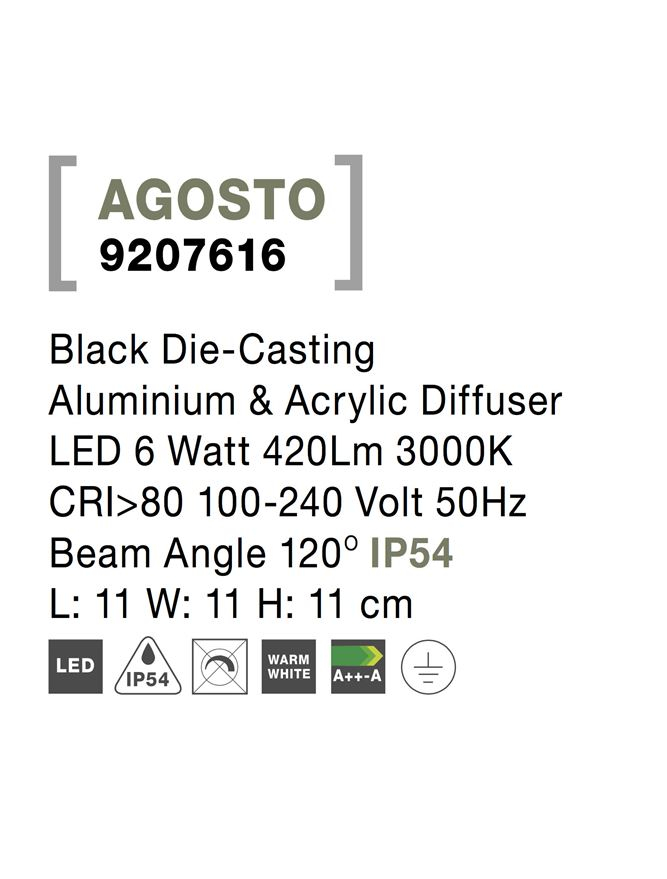 AGOSTO aplica exterioara LED 9207616 [3]