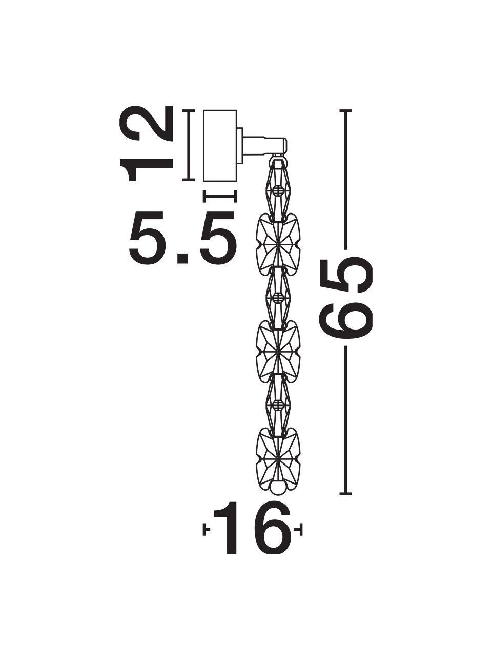 ALUME 1 black& chrome - aplica moderna LED [9]